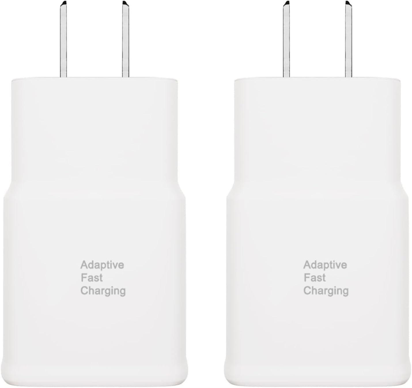 Adaptive Fast Charging USB Wall Charger Adapter for Samsung Galaxy S24 S23 S22 S21S10 S6 S7 S8 S9 / Edge/Plus/Active, Note 5 8, 9, Note 10, LG Quick Charge, Android Phone Travel Plug -2 Pack(White)