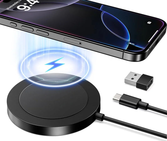 Magnetic Wireless Charger - Magnet Charging Pad for Iphone 16/16 Pro/16 Plus/16 Pro Max/ 15/15 Pro/15 Plus/15 Pro Max/14/13/12/11 - Mag-Safe Charger for Airpods 3/2/Pro