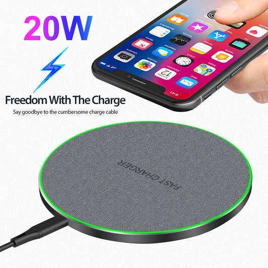 20W Wireless Charger Fast Charging Pad Compatible with Samsung Galaxy S22 S21 S20 S10 S9 ,Google Pixel,Lg,Iphone 14 13 12 11 Series